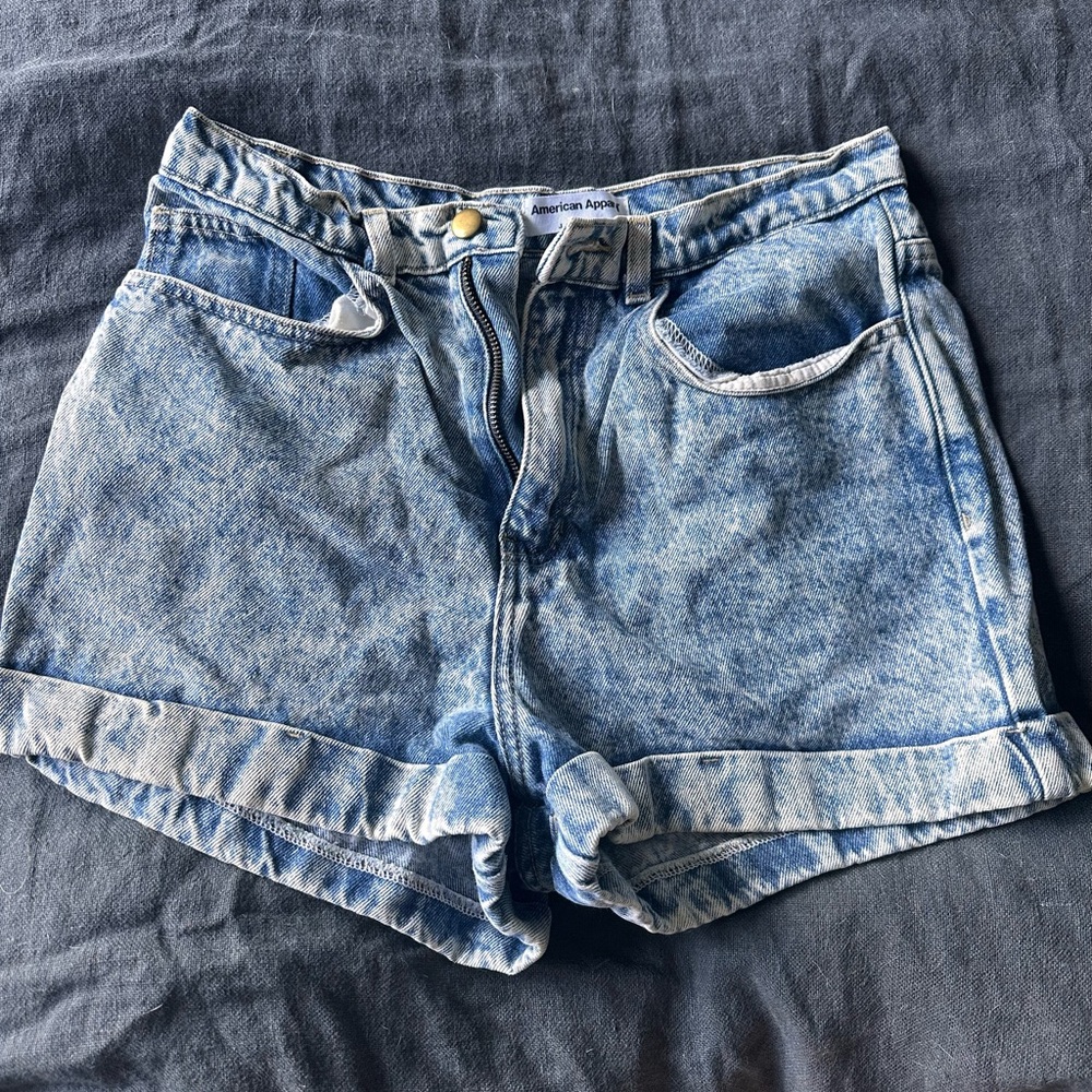 Vintage American Apparel Acid Wash Denim Shorts